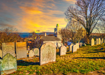 Burial Hill In Plymouth MA